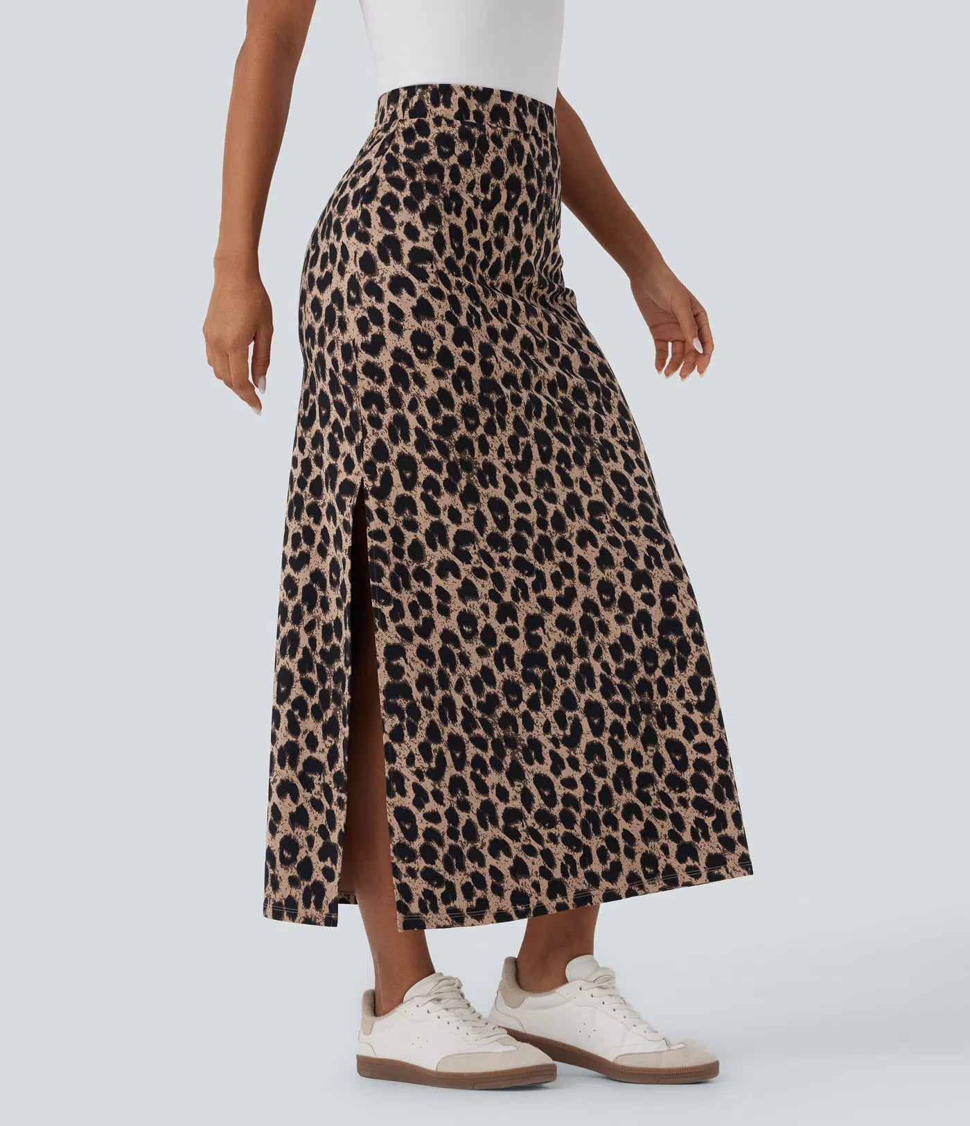 ISOLA Leopard Split Maxi Skirt