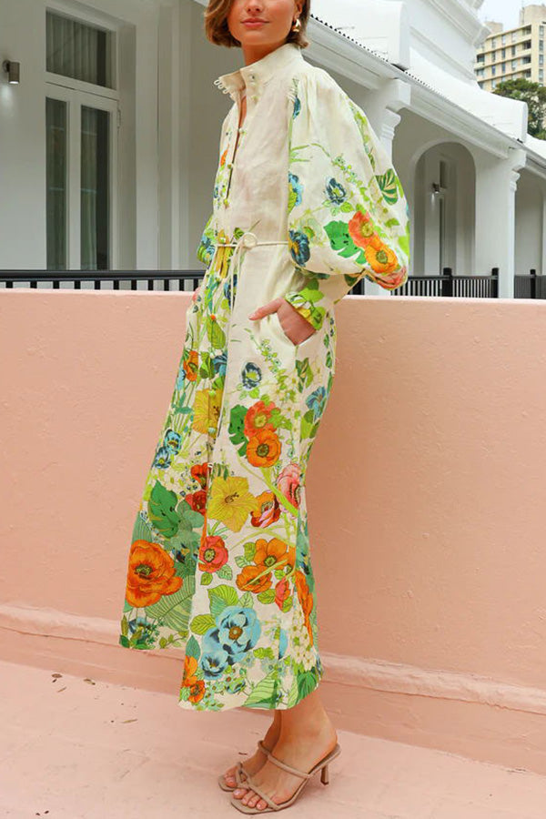 ZIMMER - Floral Belted Dress