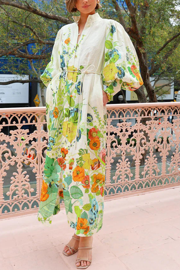 ZIMMER - Floral Belted Dress