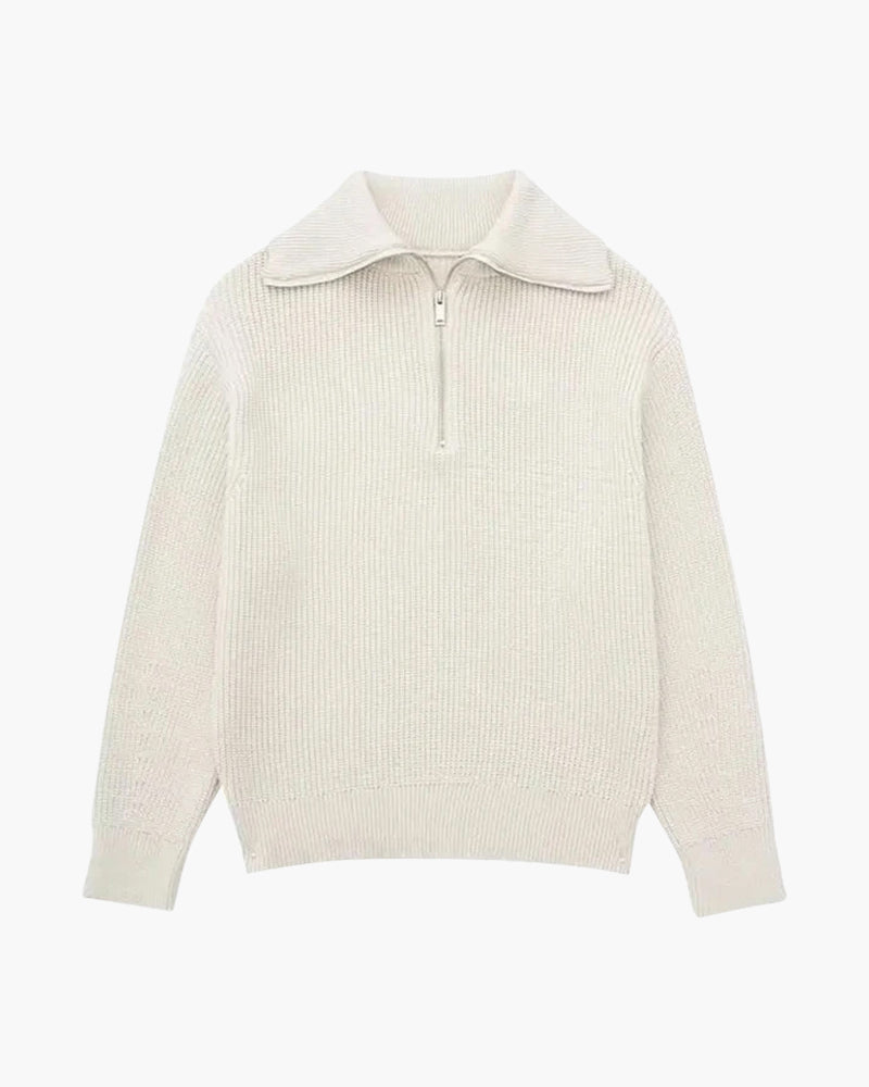 HARROW - Striped Zip Sweater