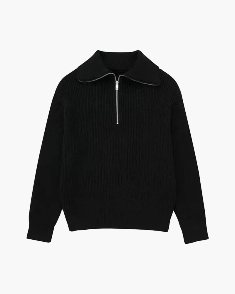 HARROW - Striped Zip Sweater