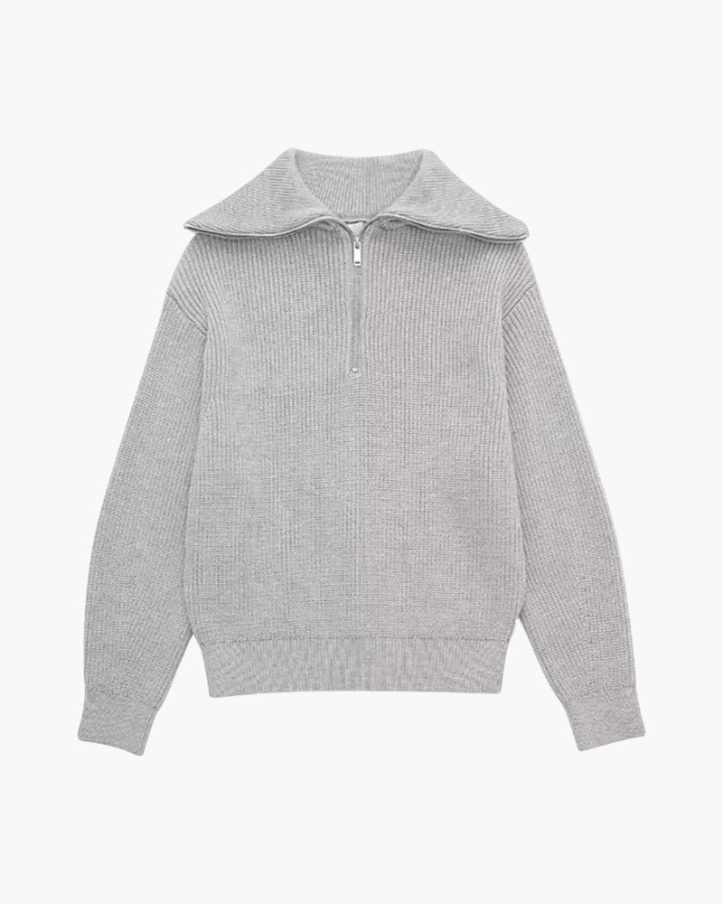 HARROW - Striped Zip Sweater