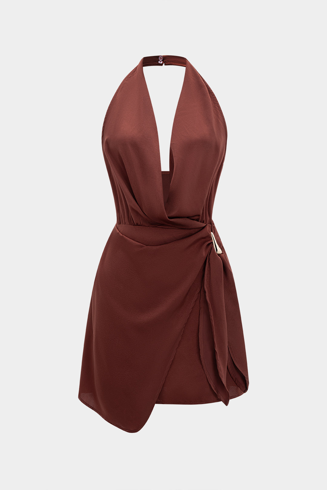 BOA™ Satin Halter Mini Dress