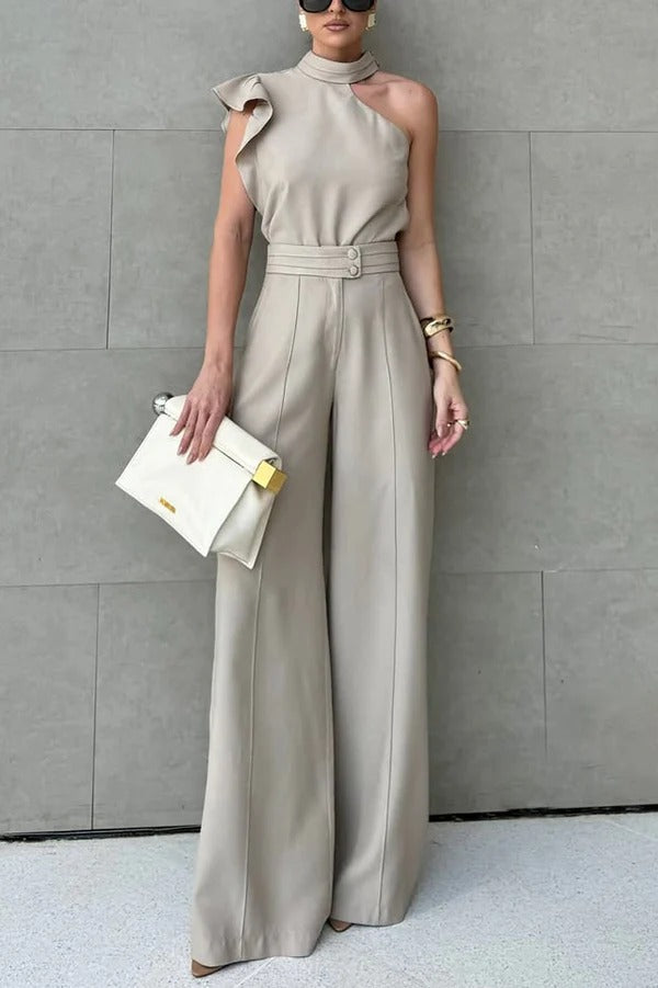 ELAN  – One-Shoulder Wide-Leg Jumpsuit
