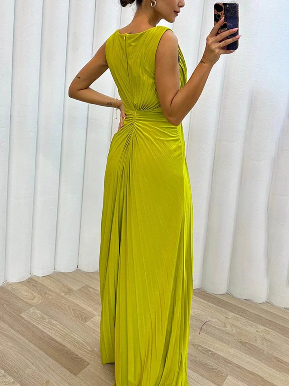 AURELIA™ Pleated Maxi Evening Dress