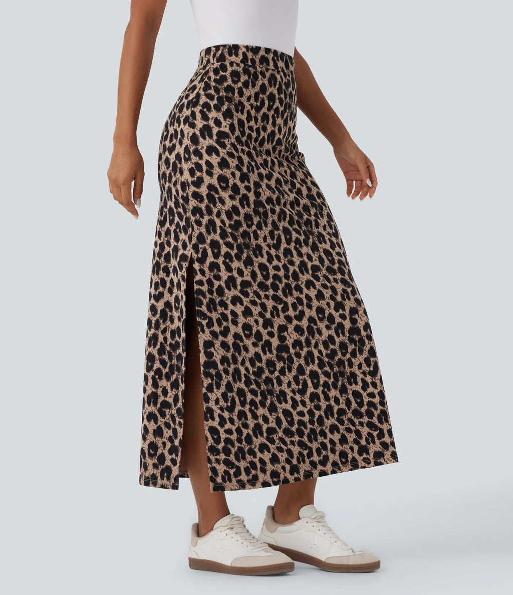 ISOLA Leopard Split Maxi Skirt