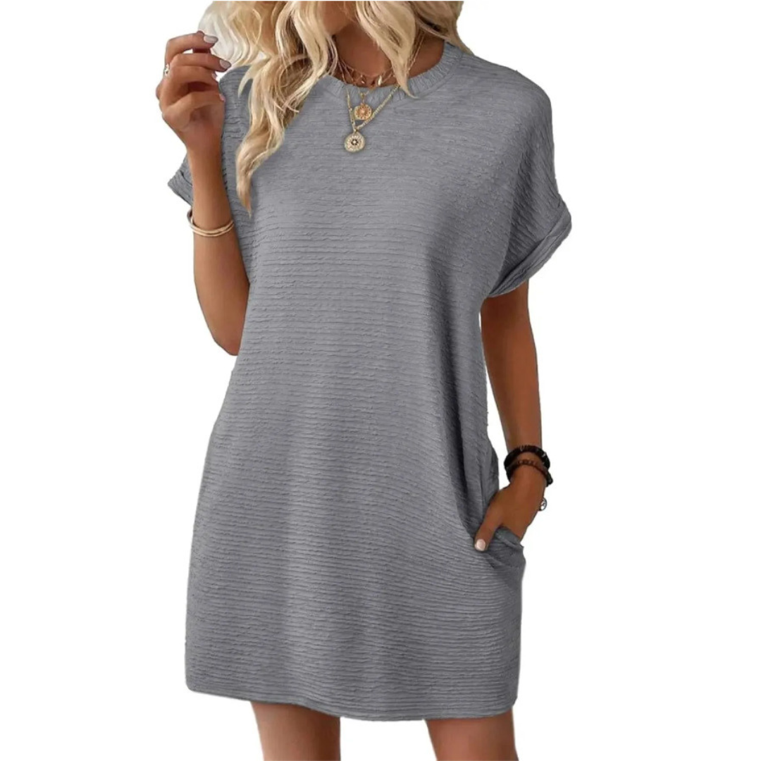 CHLOE™ – Casual Minimalist Round Neck Summer Dress