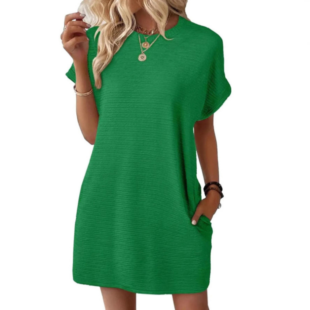 CHLOE™ – Casual Minimalist Round Neck Summer Dress