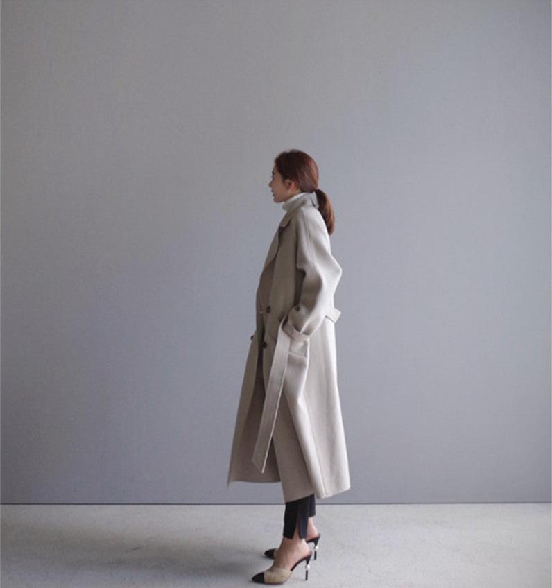 KHLOE | Lined Wool Trench Coat