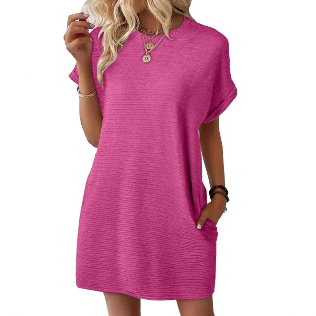 CHLOE™ – Casual Minimalist Round Neck Summer Dress