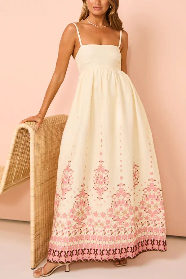 BLOOM™ Embroidered Linen Maxi Dress
