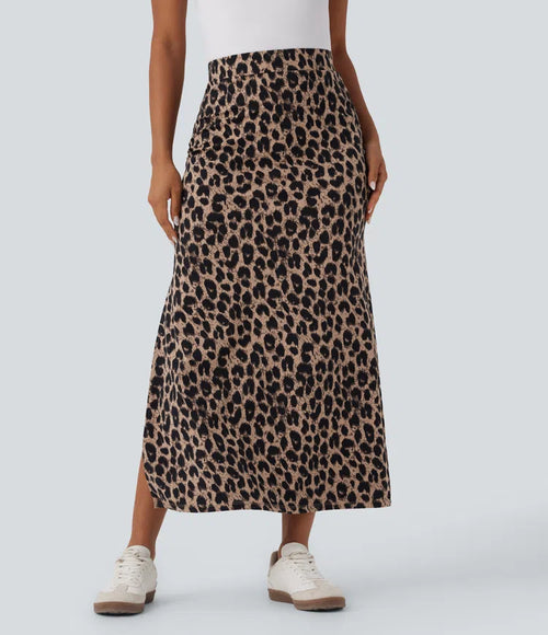 ISOLA Leopard Split Maxi Skirt