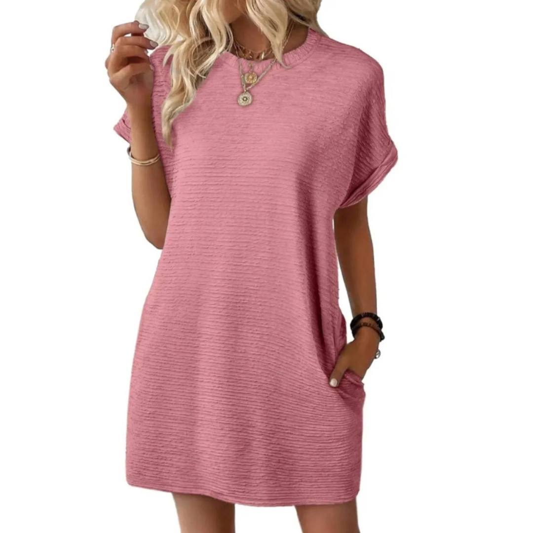 CHLOE™ – Casual Minimalist Round Neck Summer Dress