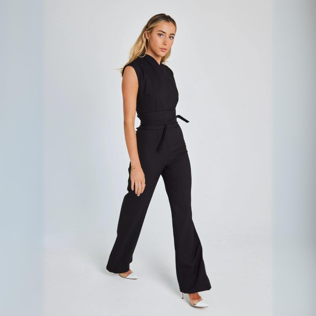 JADE-Tailored Wide-Leg Jumpsuit