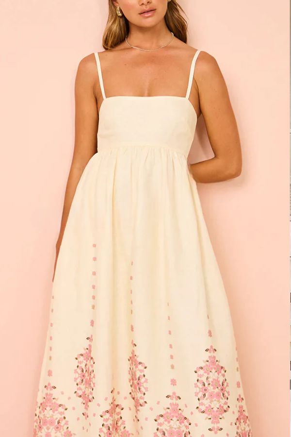 BLOOM™ Embroidered Linen Maxi Dress