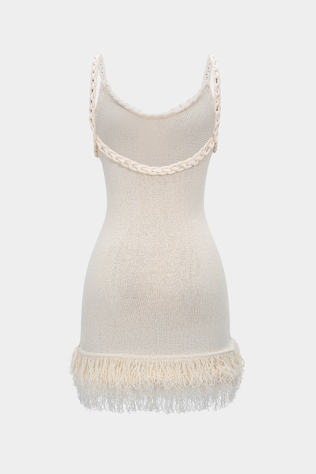 AMARA- Knit Fringe Mini Dress