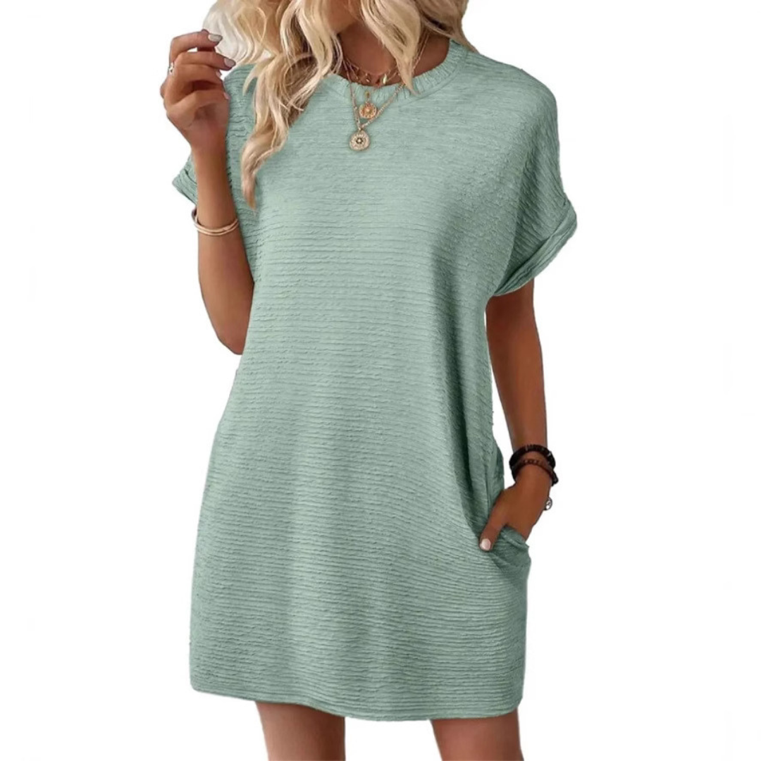 CHLOE™ – Casual Minimalist Round Neck Summer Dress