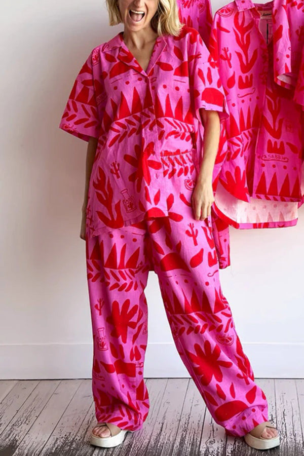 KAYA- Printed Relaxed Fit Lounge Set