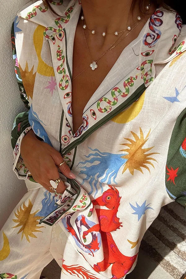 CELESTIA- Printed Lounge Set