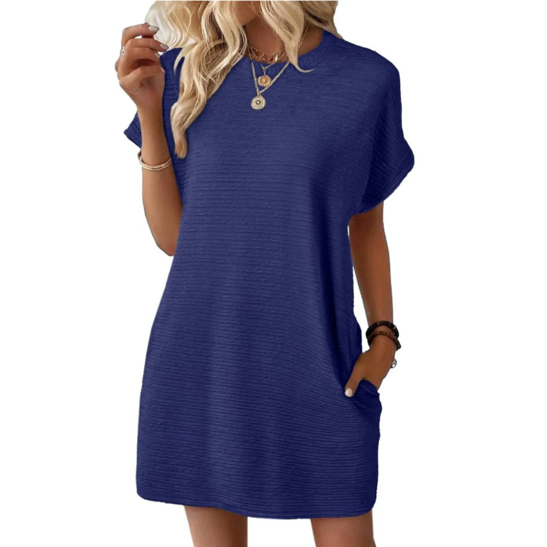 CHLOE™ – Casual Minimalist Round Neck Summer Dress