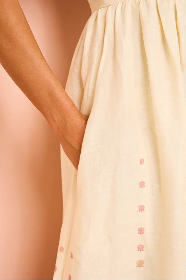 BLOOM™ Embroidered Linen Maxi Dress