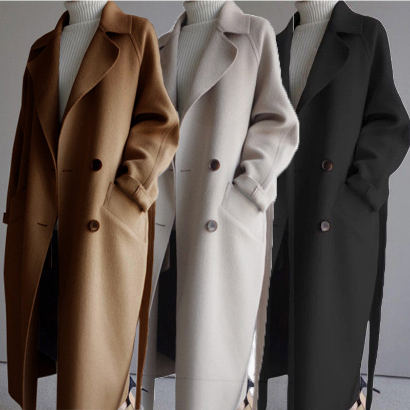 KHLOE | Lined Wool Trench Coat