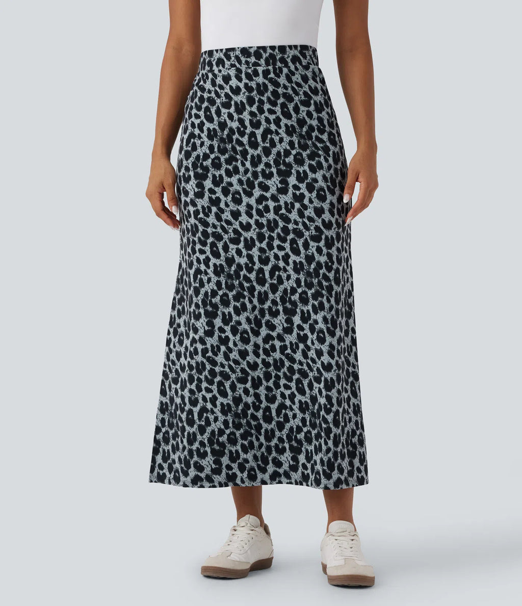 ISOLA Leopard Split Maxi Skirt