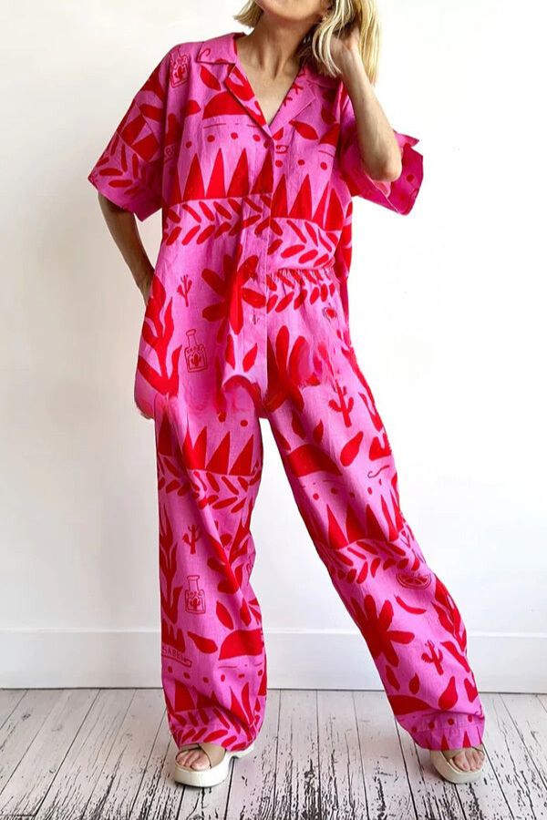 KAYA- Printed Relaxed Fit Lounge Set