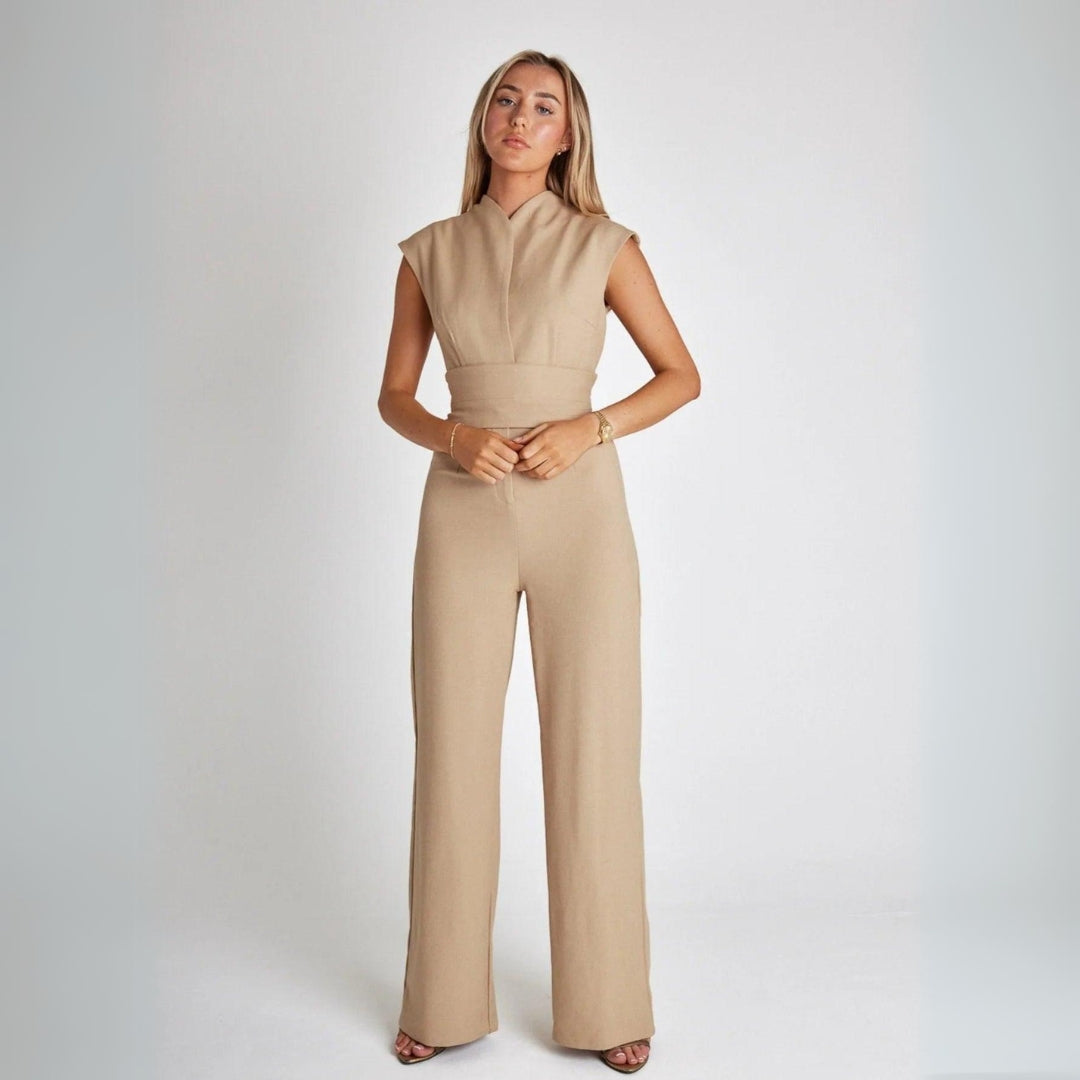JADE-Tailored Wide-Leg Jumpsuit
