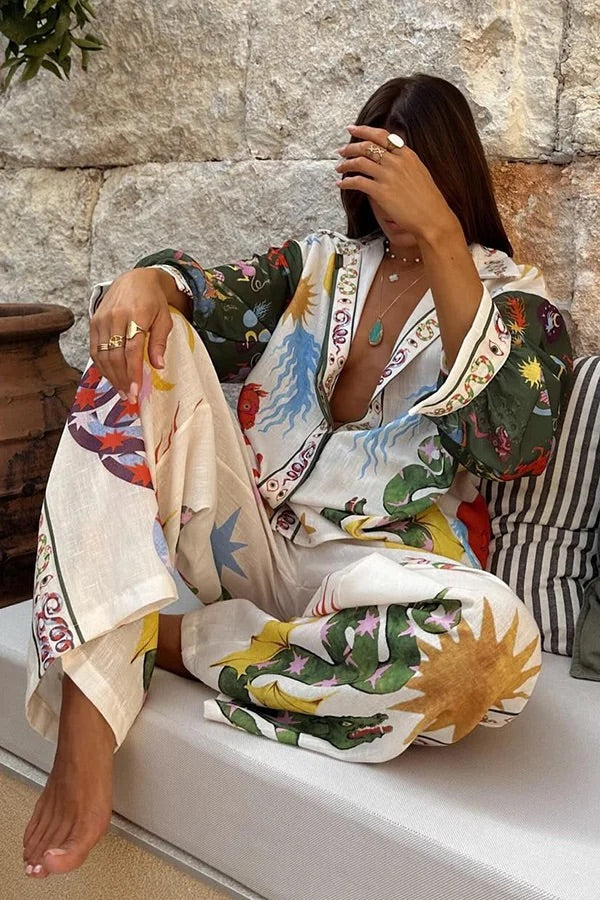 CELESTIA- Printed Lounge Set