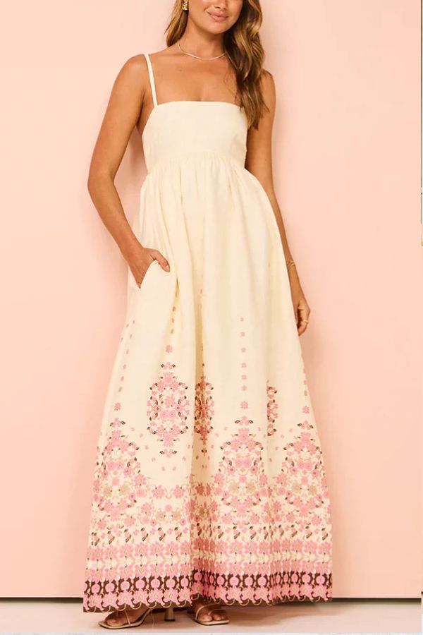 BLOOM™ Embroidered Linen Maxi Dress