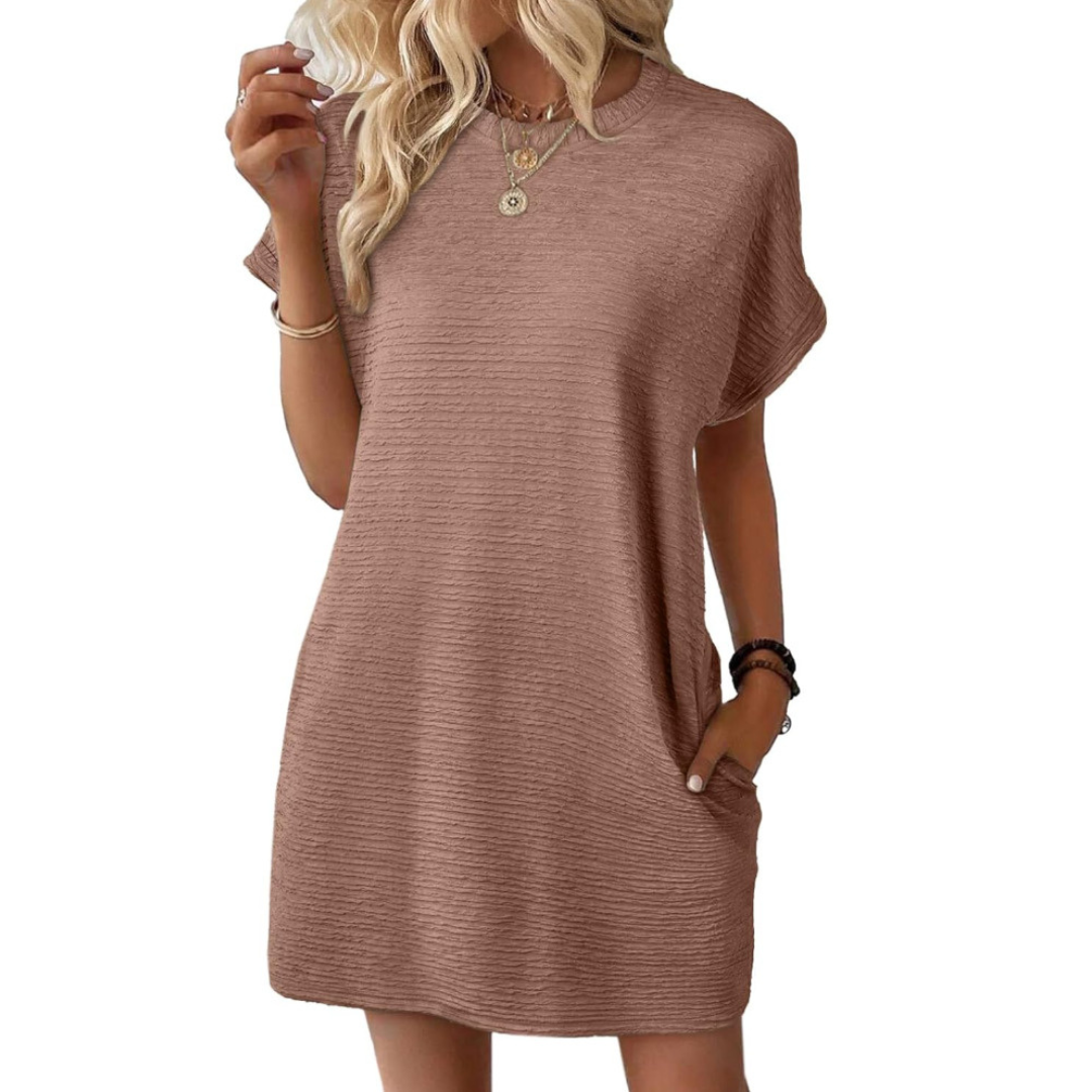 CHLOE™ – Casual Minimalist Round Neck Summer Dress