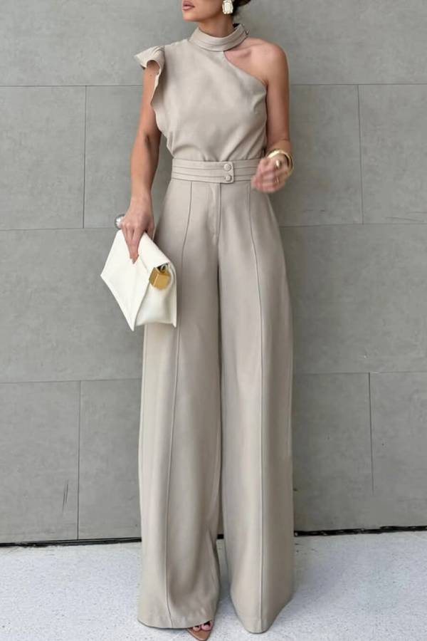 ELAN  – One-Shoulder Wide-Leg Jumpsuit