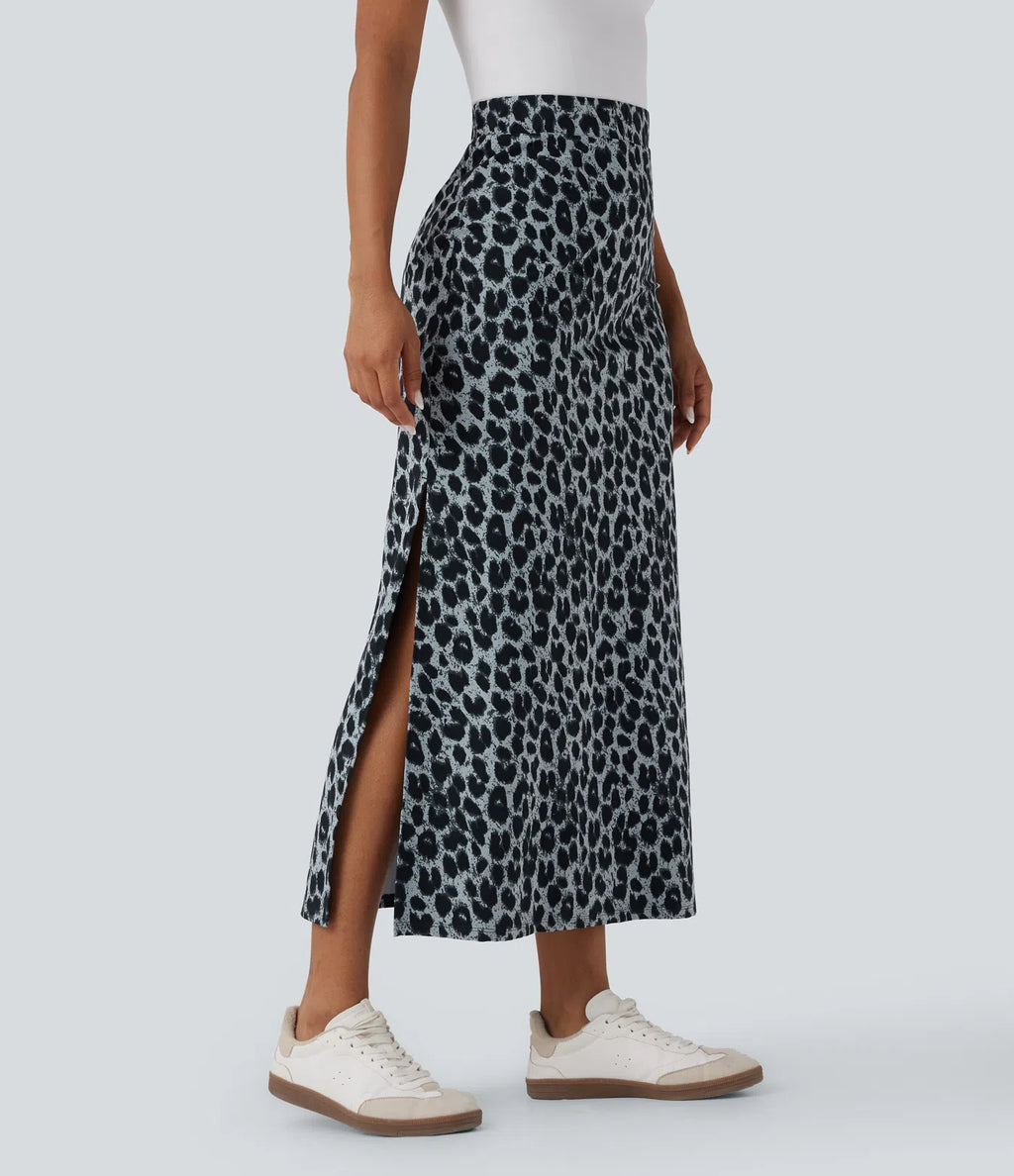 ISOLA Leopard Split Maxi Skirt