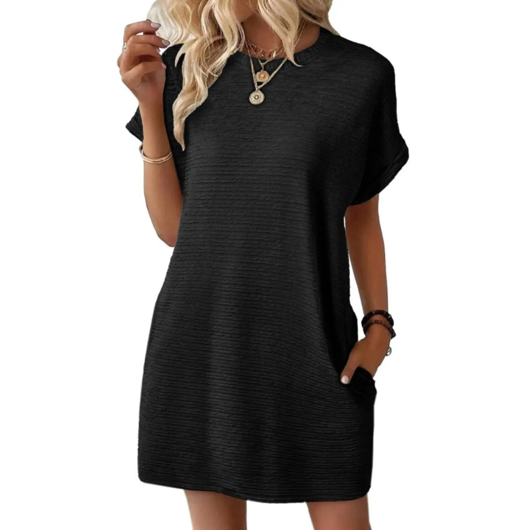 CHLOE™ – Casual Minimalist Round Neck Summer Dress