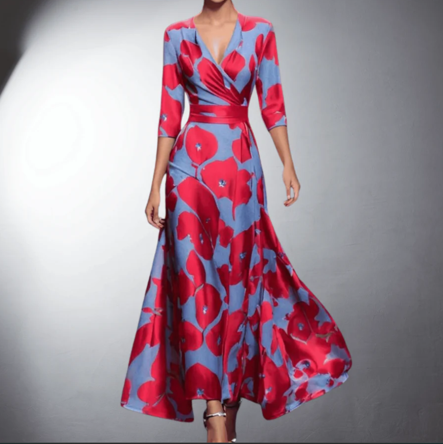 KENZO™ Classic Floral V-Neck Maxi Dress