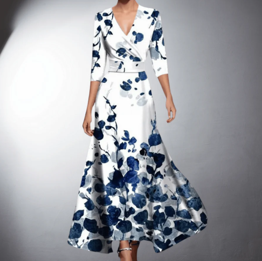 KENZO™ Classic Floral V-Neck Maxi Dress