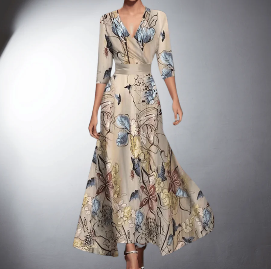 KENZO™ Classic Floral V-Neck Maxi Dress