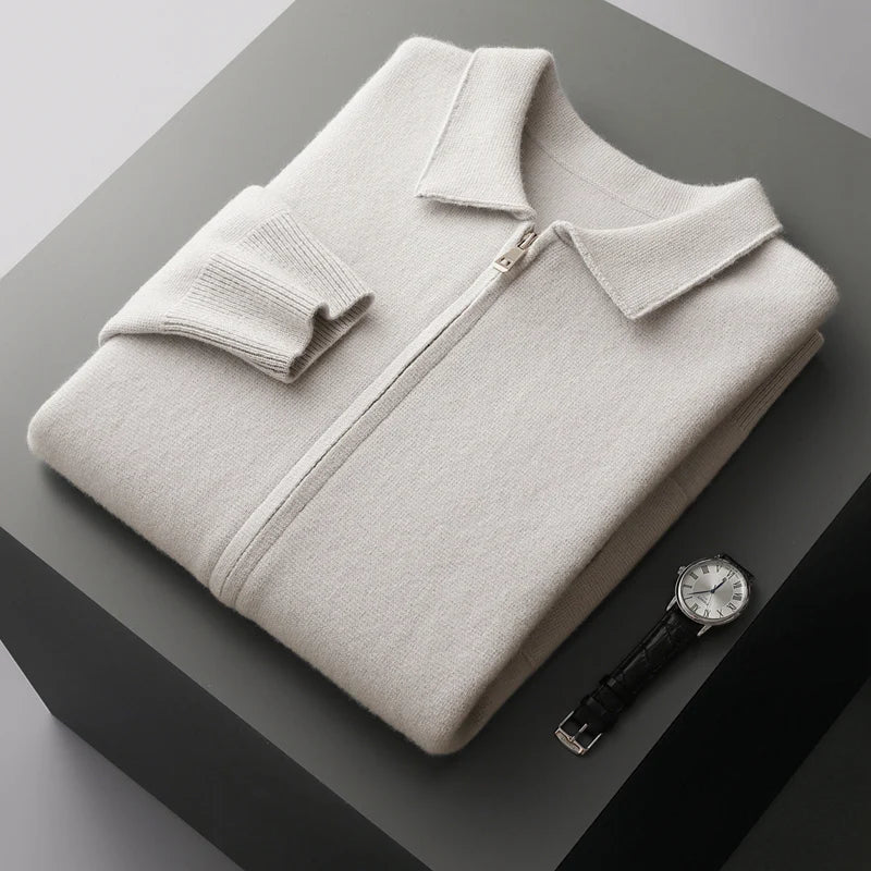 VARDEN™ | Merino Wool Zip Cardigan for Men