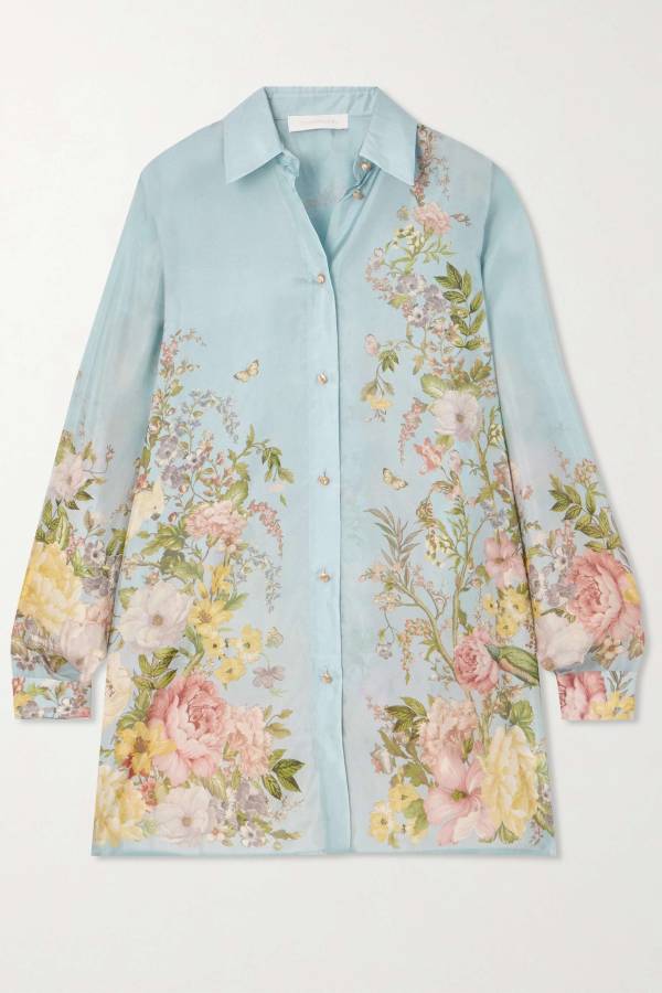 AVELINE SHIRT - Printed Silk Shirt