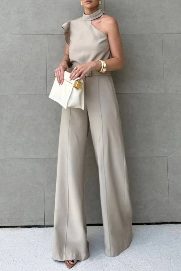 ELAN  – One-Shoulder Wide-Leg Jumpsuit