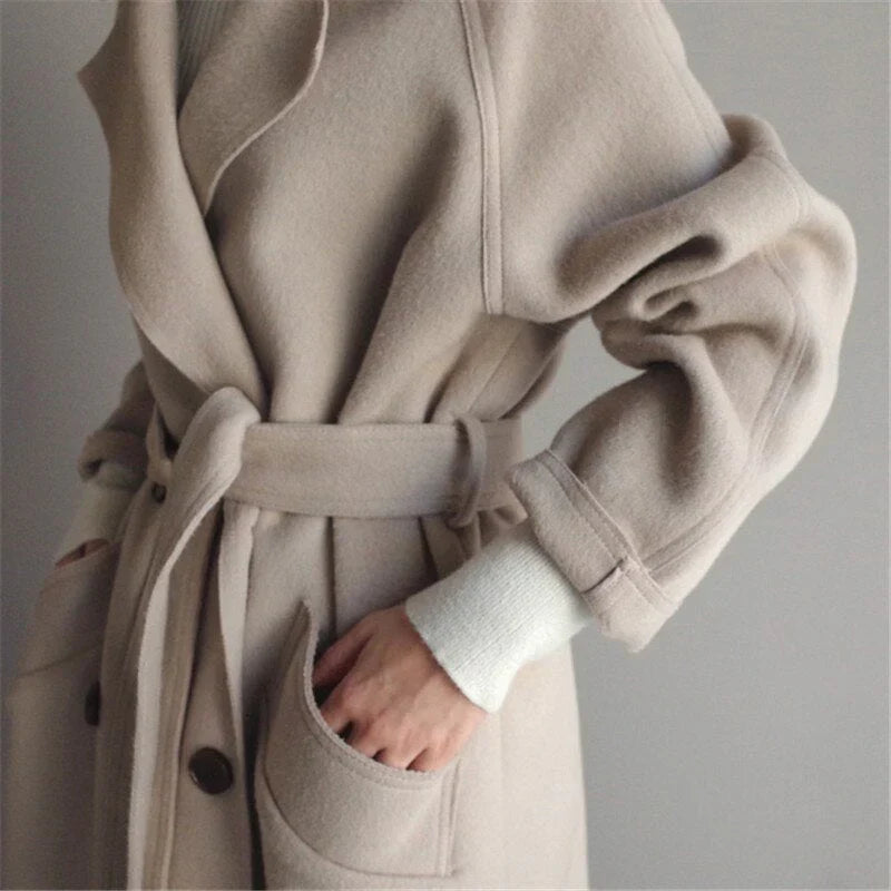 KHLOE | Lined Wool Trench Coat
