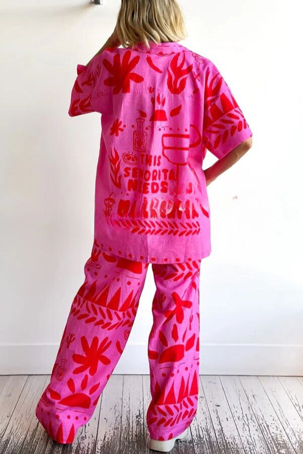 KAYA- Printed Relaxed Fit Lounge Set
