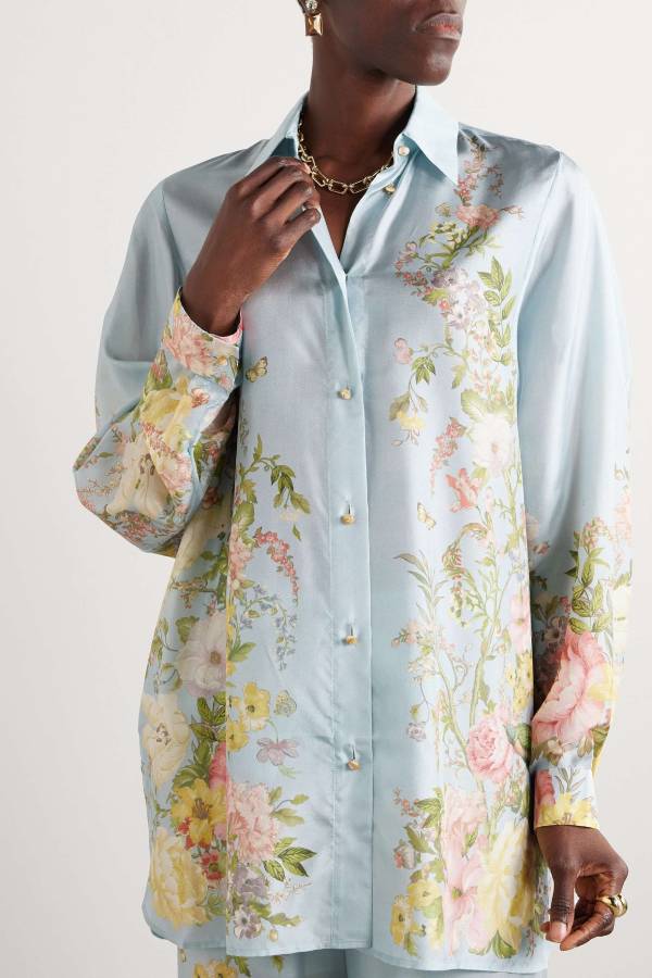 AVELINE SHIRT - Printed Silk Shirt