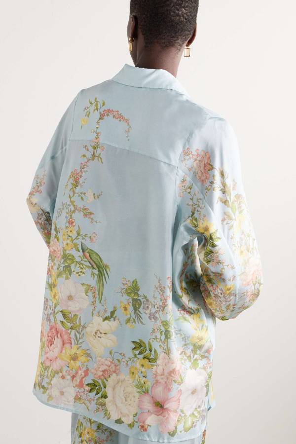 AVELINE SHIRT - Printed Silk Shirt