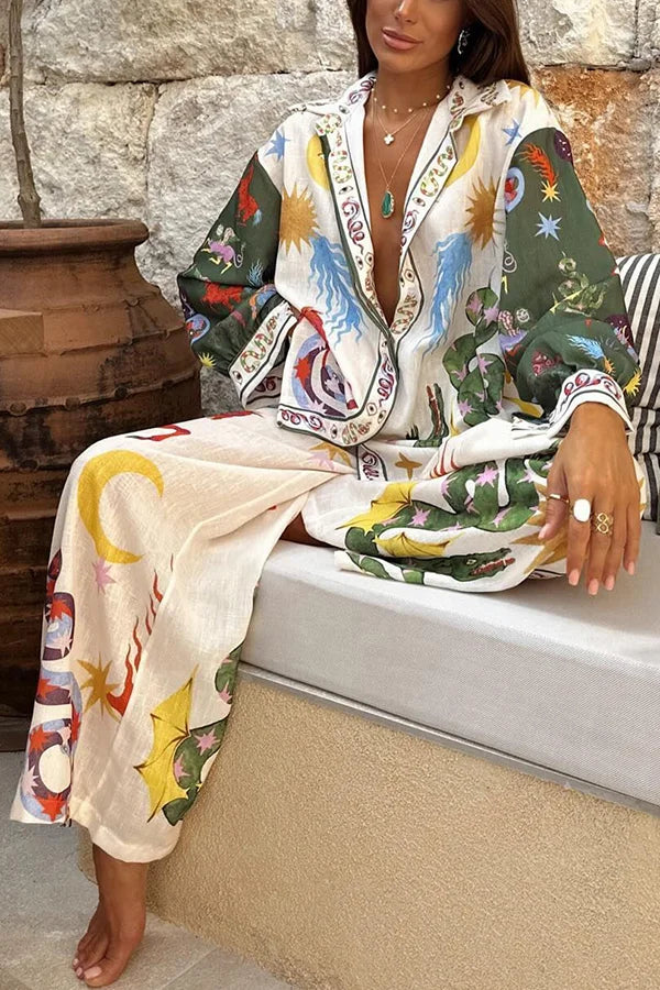 CELESTIA- Printed Lounge Set