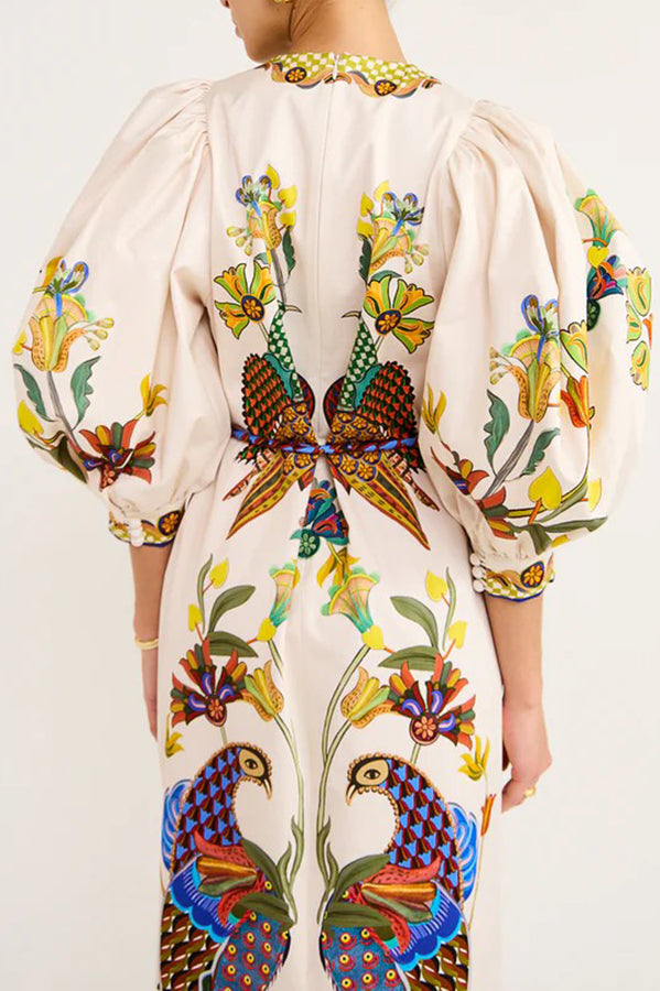 AVIARY-  Embroidered Maxi Dress