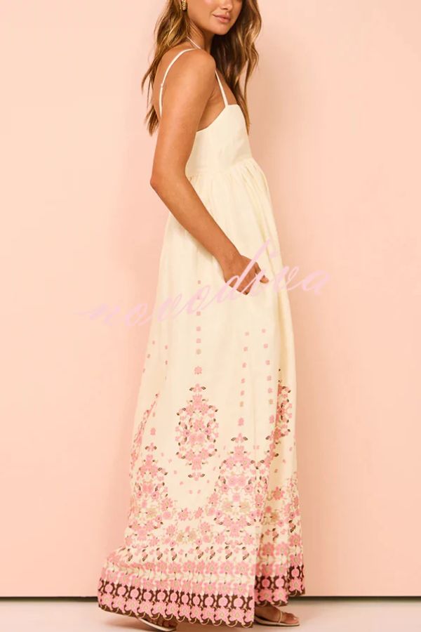 BLOOM™ Embroidered Linen Maxi Dress