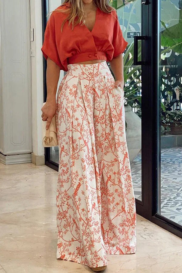 SERENA- Printed Two-Piece Skirt Set