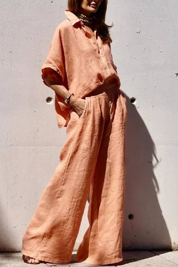 SOLARA  – Wide-Leg Linen Co-ord